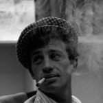 Un giovane Belmondo sul set di ’Fino all’ultimo respiro’ (1960)