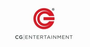 cg entertainment logo rosso sfondo bianco