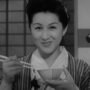 il sapore del riso al te verde donna kimono sorriso ciotola bacchette