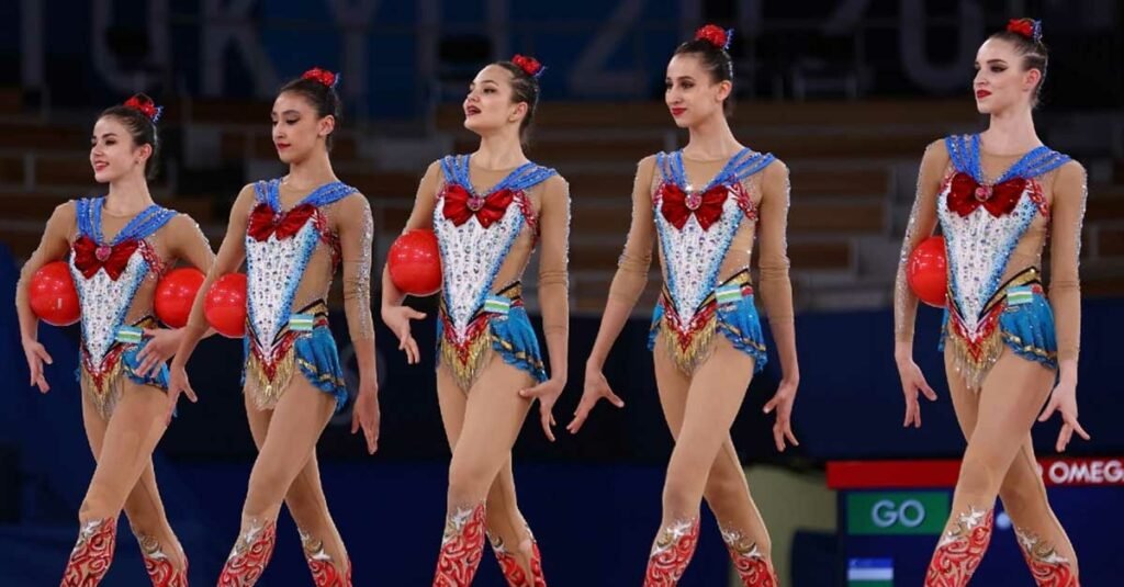 tokyo 2020 ginnastica ritmica a squadre qualificazioni uzbekistan body sailor moon palloni rossi