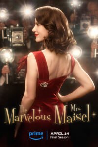 signora maisel 5 poster originale rachel brosnahan vestito rosso